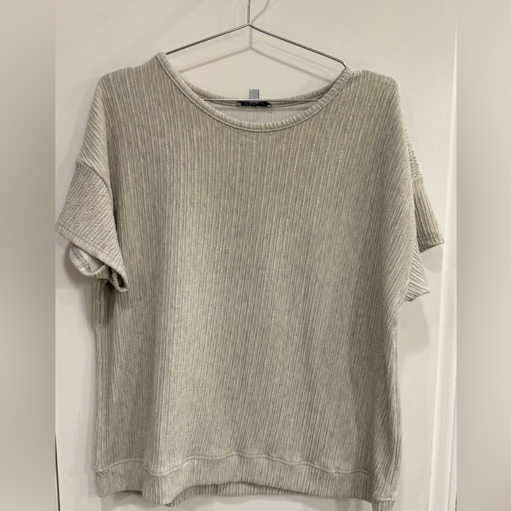 Women's Ribbed Knit Top in Cream